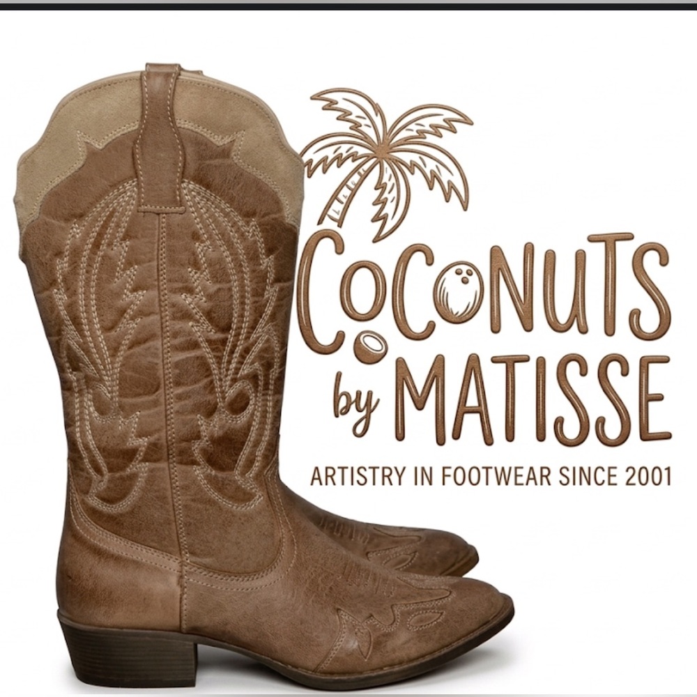 New authentic Coconuts By Matisse designer western boots MISMATES 7 7.5 Display